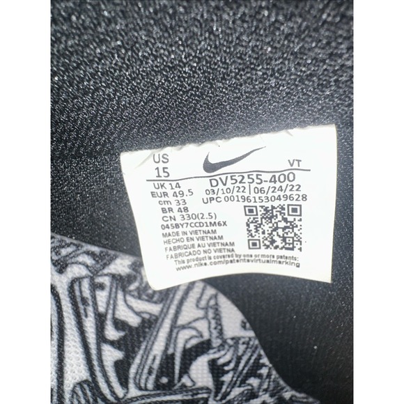 Nike Size 15 Air Force 1 Low SP X Undefeated Patent Total Orange 2022 DV5255 400